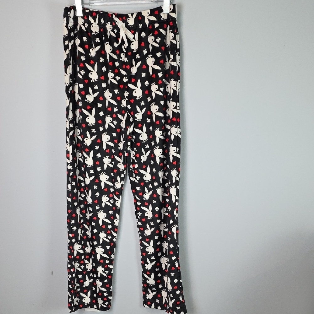 Playboy Black and White Lounge Set with Red Hearts size medium - Picture 6 of 9